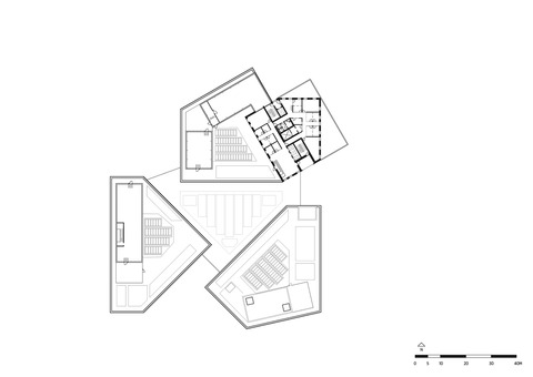 Plan Fifth Floor VIA University College Campus Horsens C.F. Møller Architects