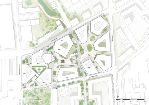 Siteplan VIA University College Campus Horsens C.F. Møller Architects