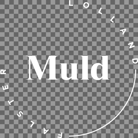 Muld Logo White over 75mm