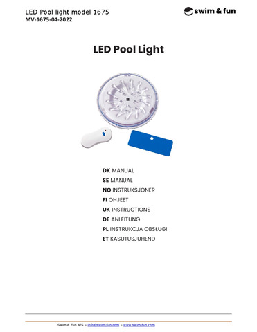 LED Pool Light 1675