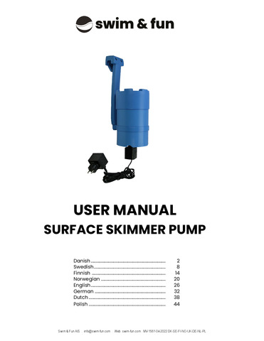 Surface Skimmer Pump 1561