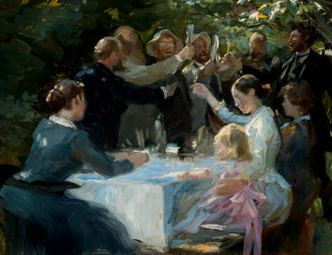 P.S. Krøyer: "Hip, hip, hurra!". (1888). Skagens Kunstmuseer