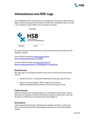 Informationen zum HSB Logo