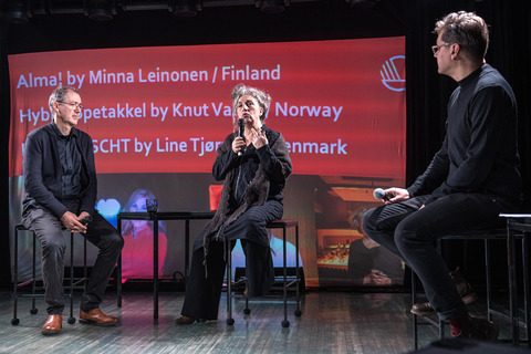 Knut Vaage, Line Tjørnhøj and moderator Matti Nives