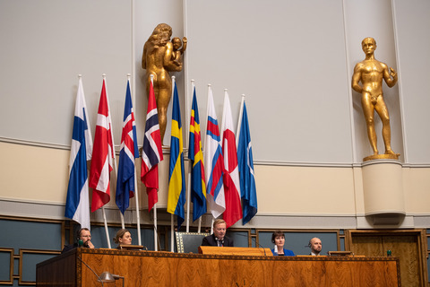 Nordic Flags at Nordic Council Session 2022