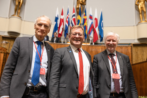 Bertel Haarder, Jorodd Asphell and Erkki Tuomioja