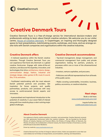 About Creative Denmark Tours