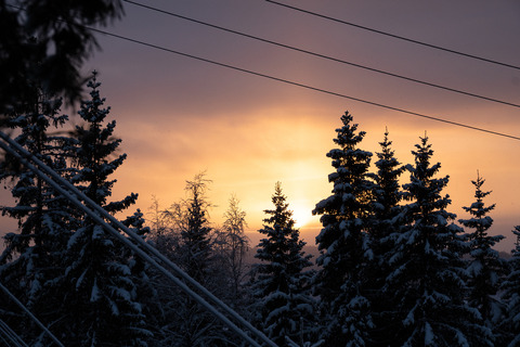 Solnedgang vinter 1