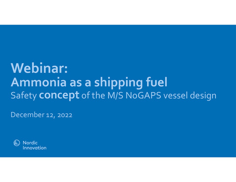 Ammonia as a Shipping Fuel