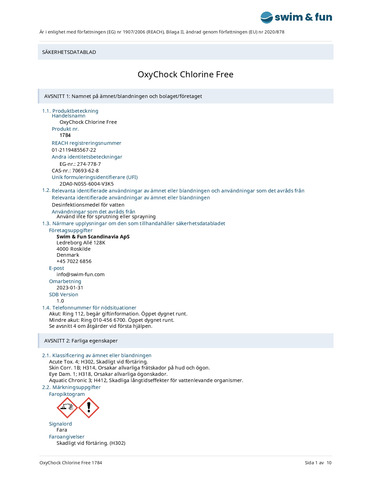OxyChock Chlorine Free 1784