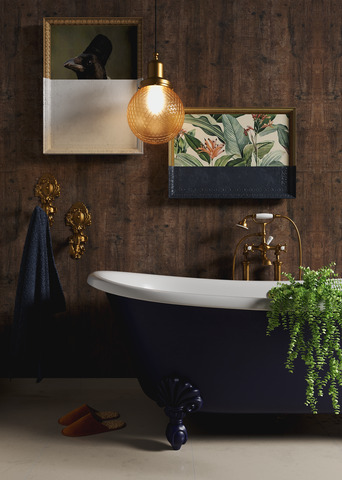 7969 Fibo Rough Wood Bathroom Inspiration