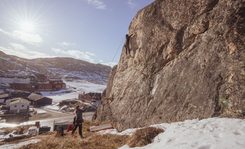 Rock climbing in Greenland