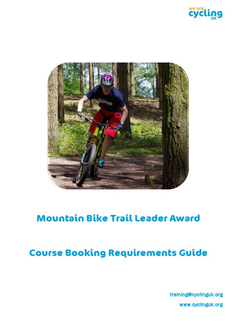 Mountain Bike Trail Leader Award   Course Booking Guide