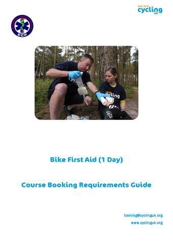 Bike First Aid (1 Day)   Course Booking Guide