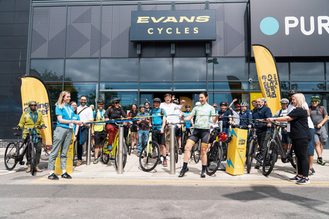 Dame Sarah Storey cuts ribbon ahead of 55km relay around Greater Manchester on Making cycling e-asier e-cycles