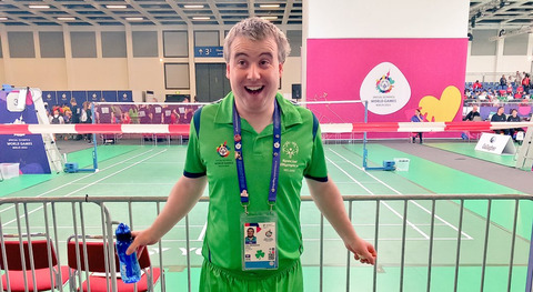 It's a win for Colm Monahan in his first match this morning against Bulgaria! ☘️☘️☘️ #nailedit #soi Badminton