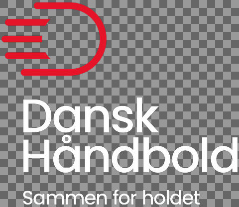 DanskHaandbold Logo Sekundaert mTagline RoedHvid