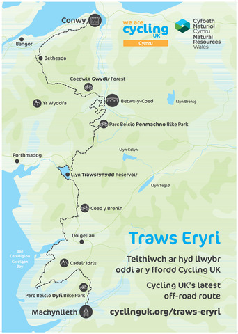 Traws Eryri map poster artwork (1)