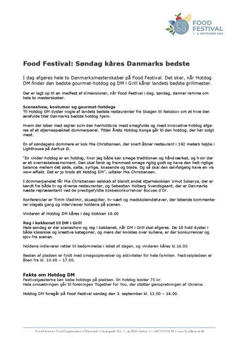 3. sep. 2023  Food Festival kårer Danmarks bedste 