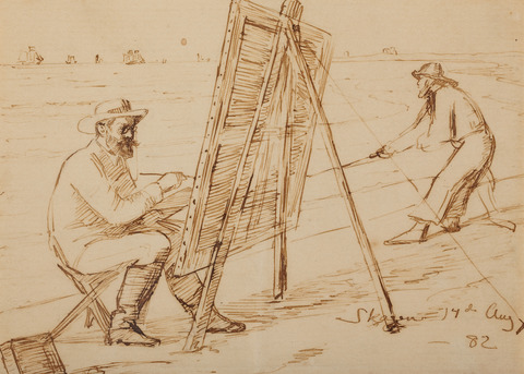 P.S. Krøyer: Kunstneren maler på stranden. 1882. Skagens Kunstmuseer