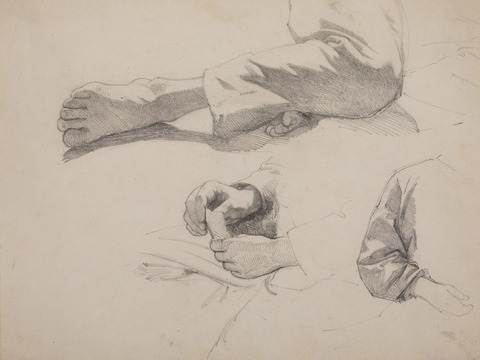 Laurits Tuxen: Studier af arme og ben. U.å. Skagens Kunstmuseer
