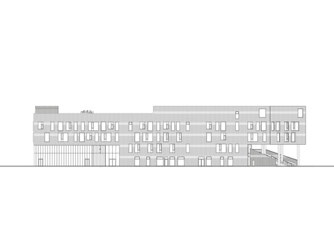 The School on Islands Brygge_Elevation_West