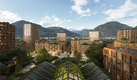 Ponte Roma Quartier, Bolzano. Henning Larsen 5 Vivid Vision