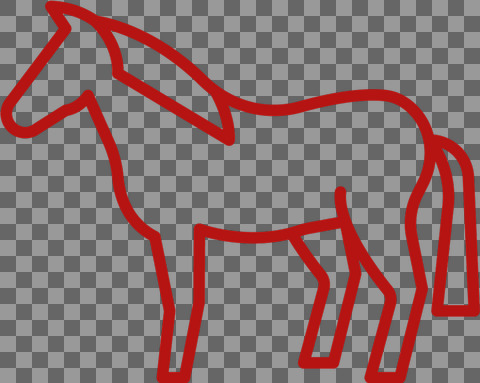 Hest rød streg