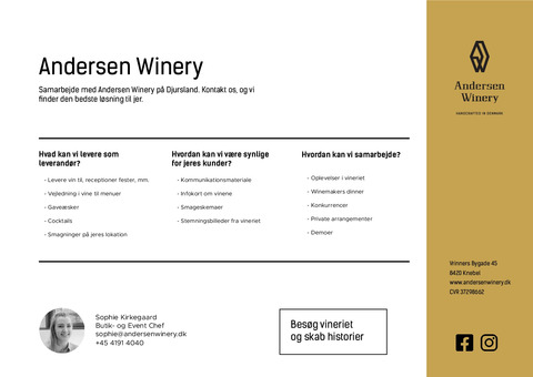 Andersen Winery - Præsentationsmateriale