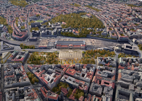 ŠŤASTNÝ HLAVAK Henning Larsen Architects Aerial View Copyright by BloomImages
