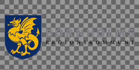 Bornholms Regionskommune logo med skjold og titel   Farve