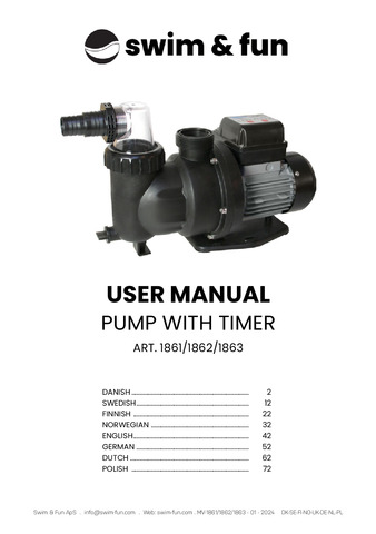 Pump with timer 1861/1862/1863