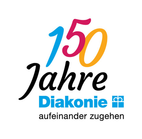 150Jahre Diakonie Logo mit Claim RGB