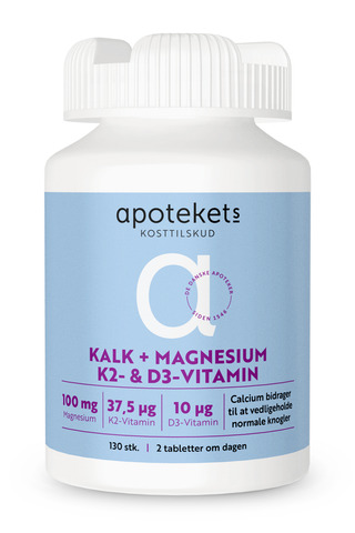 220239 Apotekets Kalk + Magnesium, K2 & D3-Vitamin 120 stk