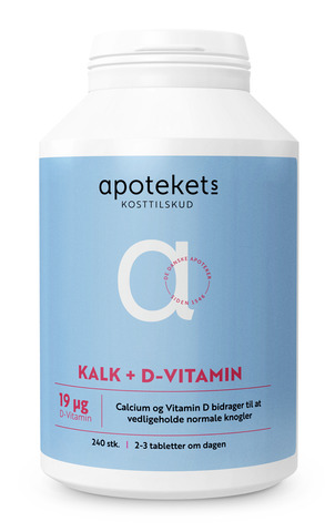 214377 Apotekets Kalk + D-vitamin 19 ug 240 stk