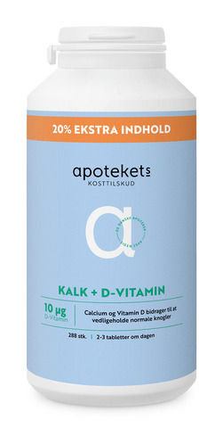 809914 Apotekets Kalk + D-vitamin 10 ug 288 stk