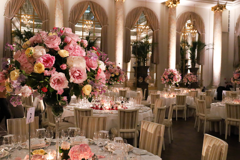 Wedding table in Palm Court